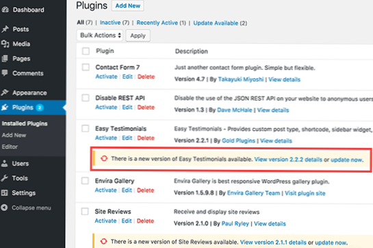 Comparta mi complemento de WordPress para actualizar cómo?