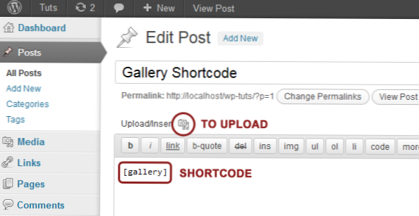 Single-Post-Galerie mit Shortcode