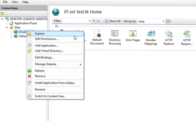 ssl-viderekoblingsfunksjon fungerer ikke