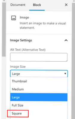 Dimensiones de imagen sugeridas Gutenberg Hook