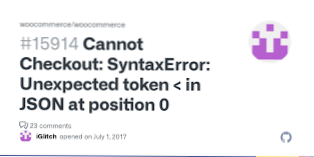 “SyntaxError Unexpected end of JSON input” in Wordpress checkout - how to debug?