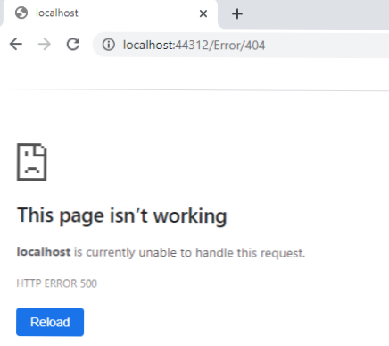 Unable to change 404