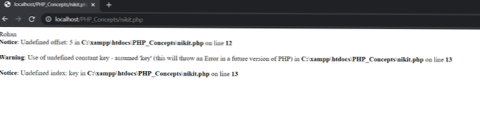 undefinierter Offset in wp-db.php, warum ist es dort und nicht in dem von mir verwendeten Dokument??