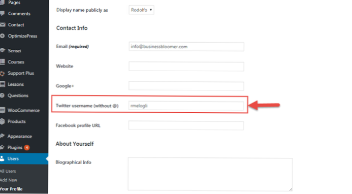 Update Post Meta for a logged in user