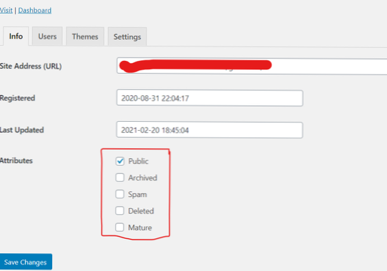 What are Attributes used for in a Wordpress Multisite?