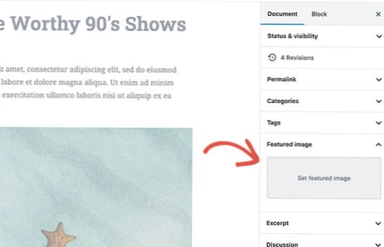 Lorsque le nouveau message qui n'a pas d'image publié, enregistrez l'image spécifique en tant qu'image vedette (par catégorie)