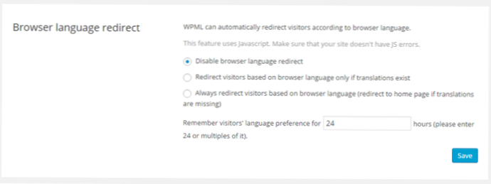 hvor kan jeg se wordpress automatisk omdirigering historie