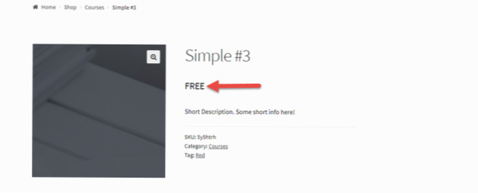 Woocommerce DIsplay regular price for 0 priced products