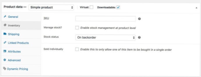 Pedido pendiente de variación de producto de Woocommerce