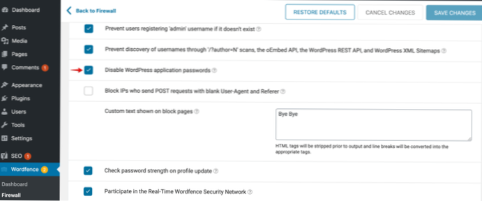 WordPress 5.6 password dell'applicazione