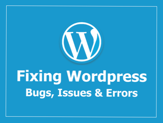 Correção de erros padrão do Wordpress