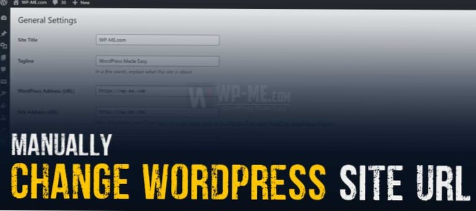 Wordpress richiede ancora il vecchio URL