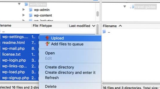 Installasjon av undermappe for WP-Admin