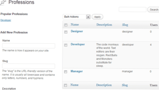 wp_set_object_terms cria taxonomias, mas não adiciona postagens personalizadas a ela