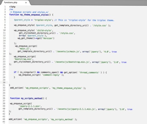 Add Javascript code to functions.php childtheme