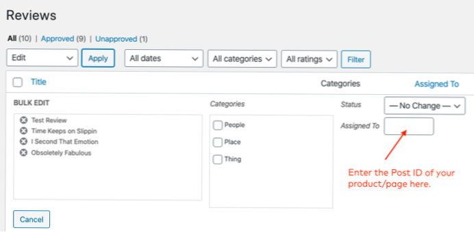 Atualizar tipos de postagem personalizados em massa