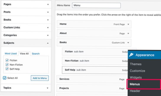 Ringer anpassade taxonomier