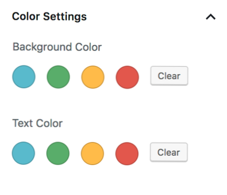 Can the wordpress color palettes by changed through Javascript?
