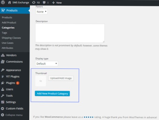 Las imágenes de categoría no se muestran en WordPress