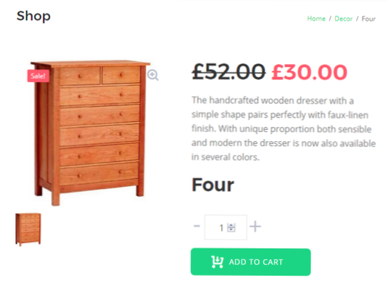 Altere a largura das colunas na página de um único produto no WooCommerce