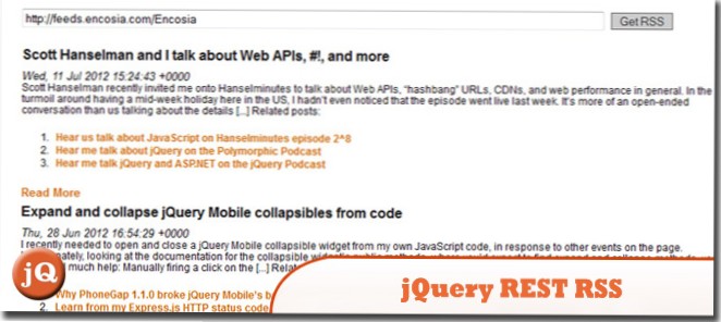 Code pour imiter le widget RSS