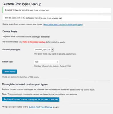 Delete Custom Post Types via SQL