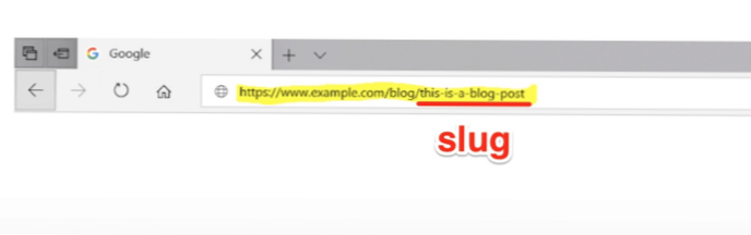 Does single webpage do not need navigation to create a slug in permalink?
