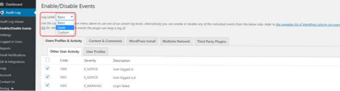 Wordpress fornisce diversi livelli di registrazione??