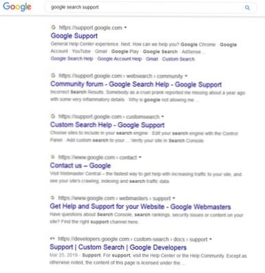 editar URL do resultado da pesquisa