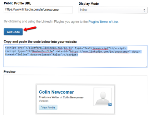 LinkedIn-Beitrag in Wordpress-Blog einbetten