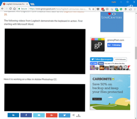 Embedded videos not displaying on page