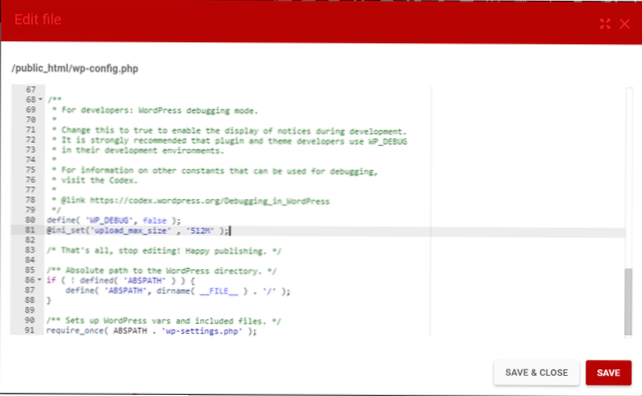 Error on The uploaded file exceeds the upload_max_filesize directive in php.ini when building theme