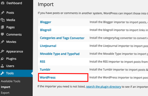 Export/import wordpress posts with comments