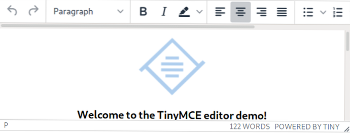 Generer et brugerdefineret indlejret layout ved hjælp af tinymce editor-knappen