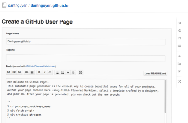 Generate pages from markdown files in github automatically