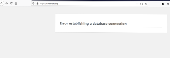 Site wordpress hébergé sur une gouttelette océanique numérique faisant souvent une erreur lors de l'établissement de la connexion à la base de données