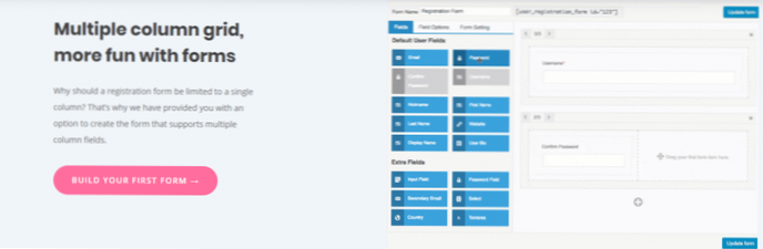 How do I create a column in Users list and display user data from custom registration field