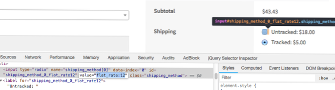 ¿Cómo desactivo el botón de opción Tarifa plana y permanezco con otro método de envío en woocommerce?