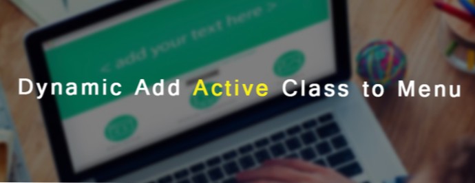 How to add active class dynamically