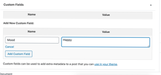 come aggiungere un campo metabox personalizzato con l'id dei campi personalizzati ACF nello sviluppo di wordpress?