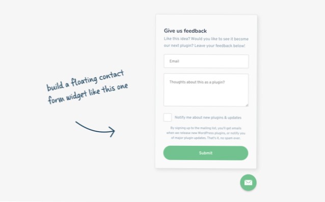 So erstellen Sie ein Widget, das HTML-Eingaben akzeptiert?