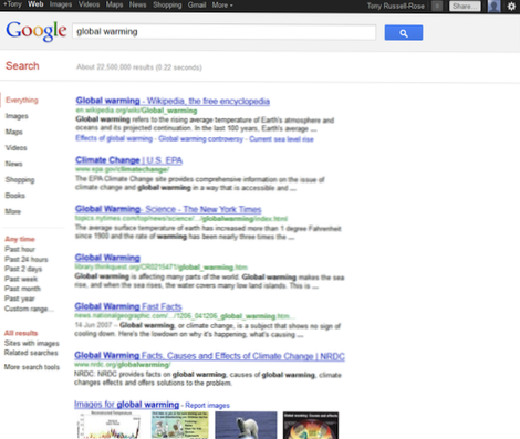 How to get search result as image rather than page