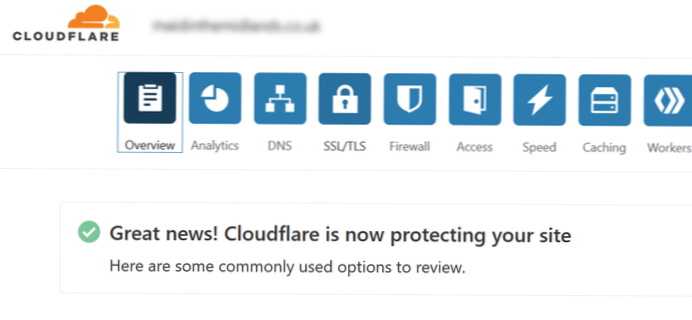 Jak zjistit, zda jsem úspěšně aktivoval Cloudfare?