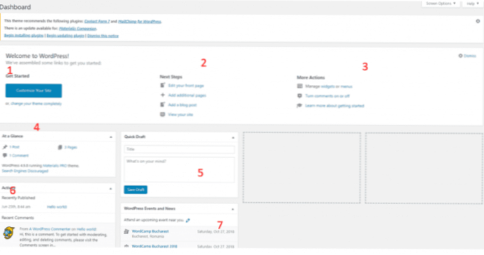 cum să știți când utilizatorul se află într-o anumită parte a site-ului web și când părăsește acea parte și afișează datele în tabloul de bord al administratorului