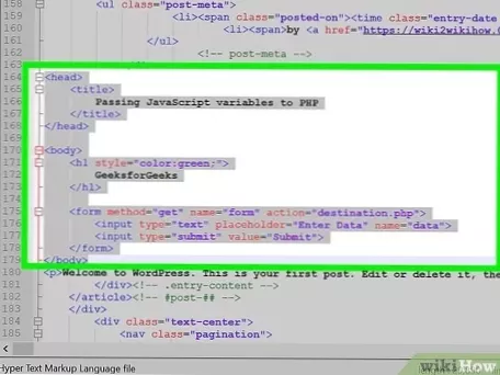 How to pass aa JS variable to PHP?