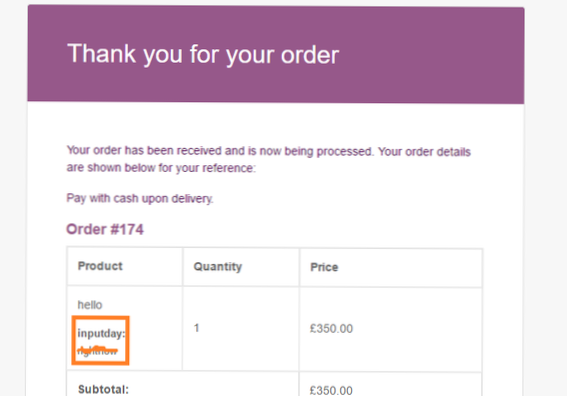 How to remove fields from WooCommerce Customer Thank You Email (Customer Processing Order)