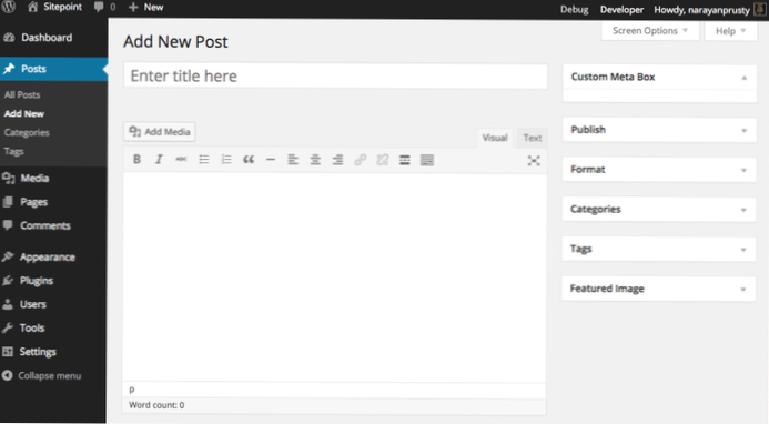 Cómo insertamos valores en la base de datos usando metabox Wordpress?