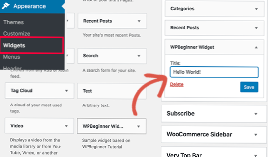 Wie würden Sie einen Wert aus einem einzelnen Feld in einem benutzerdefinierten Widget zurückgeben??