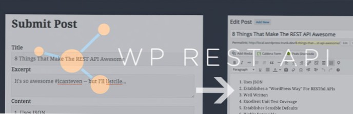 sto usando api aggiungi post in wordpress