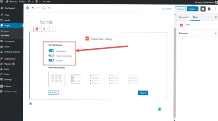 Ich muss den Titel der Seite in meinem benutzerdefinierten Plugin dynamisch machen
